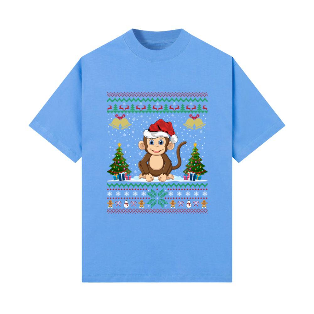 Monkeys Animal Lover Xmas Gift Ugly Monkey T-Shirt