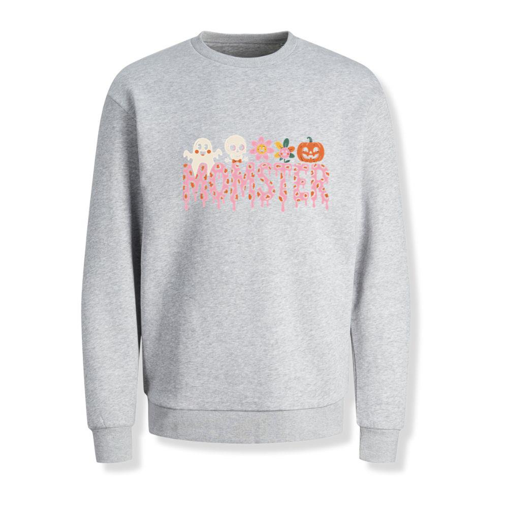 Monster Halloween Skull Pumpkin Graphic Sweatshirt