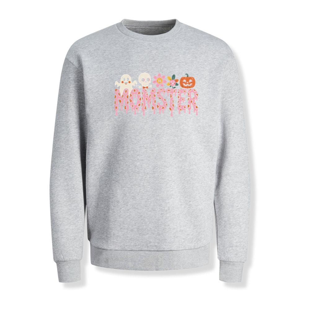 Monster Halloween Skull Pumpkin Graphic Sweatshirt