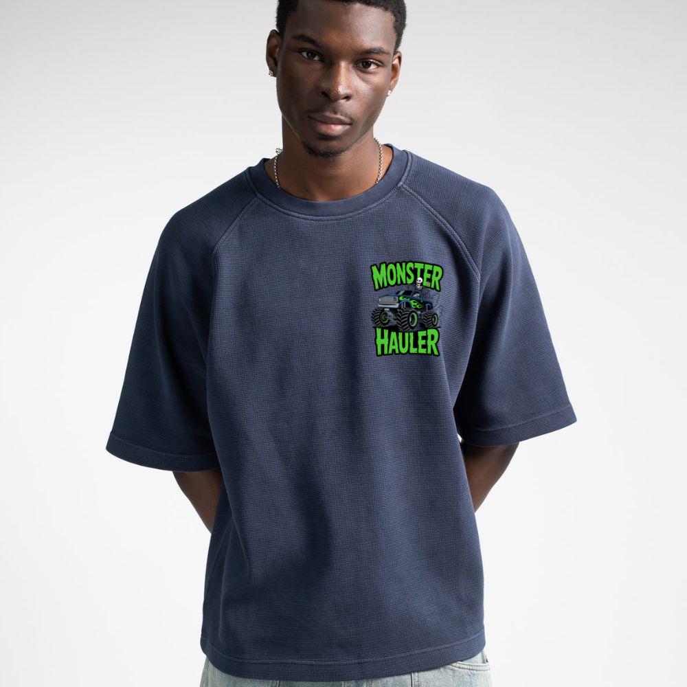 Monster Hauler Big Truck Cartoon Graphic T-Shirt - Image 4