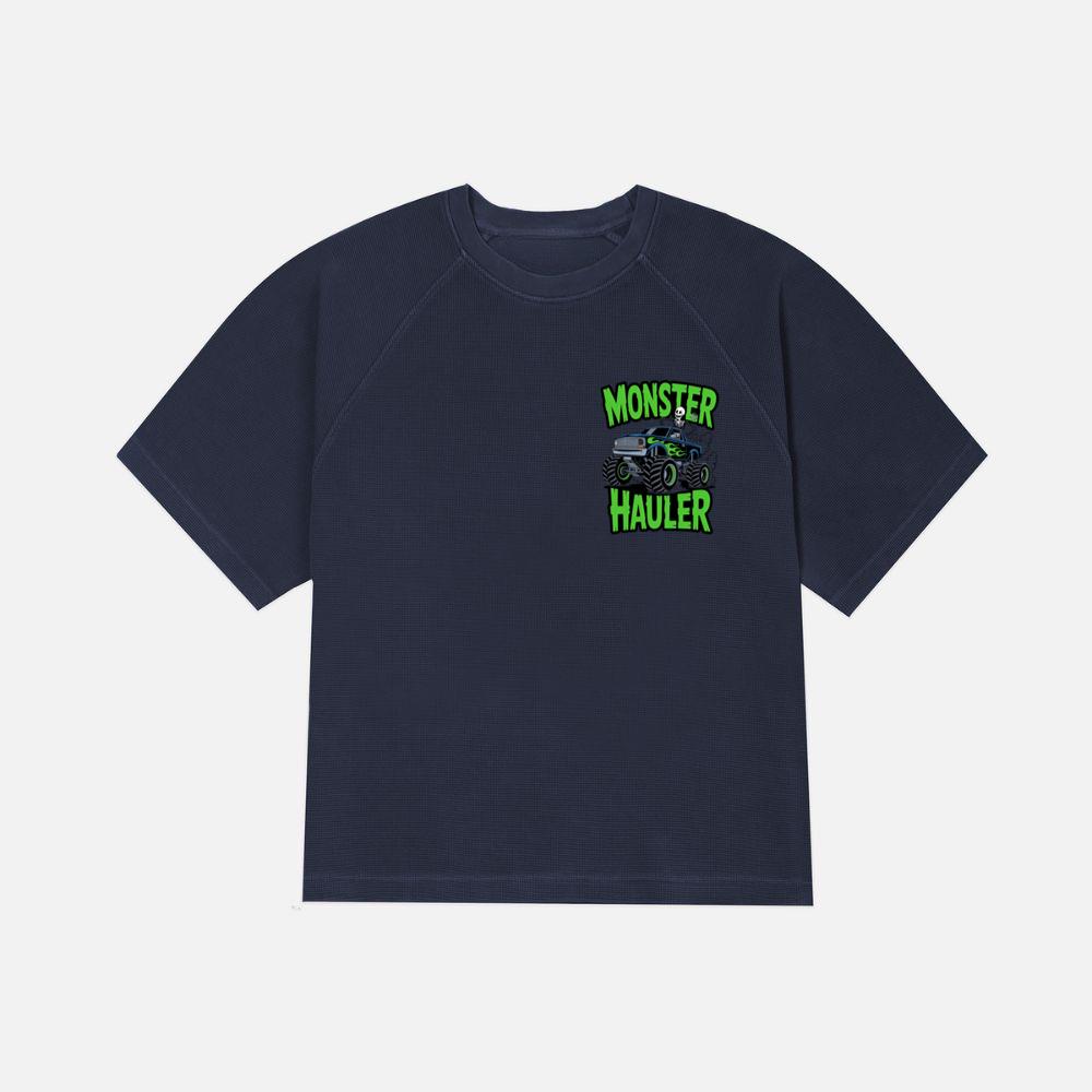 Monster Hauler Big Truck Cartoon Graphic T-Shirt - Image 2