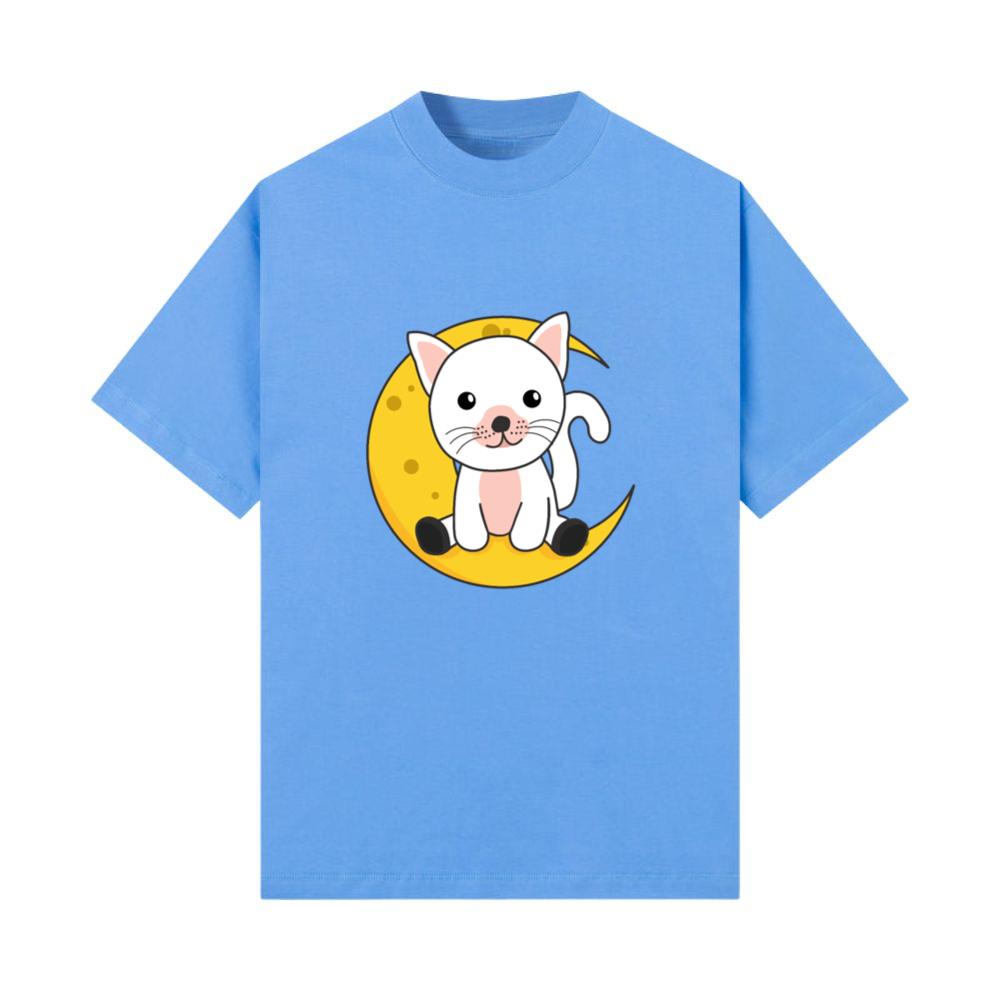 Moon Cat Cute Animals For Kids For The Night T-Shirt