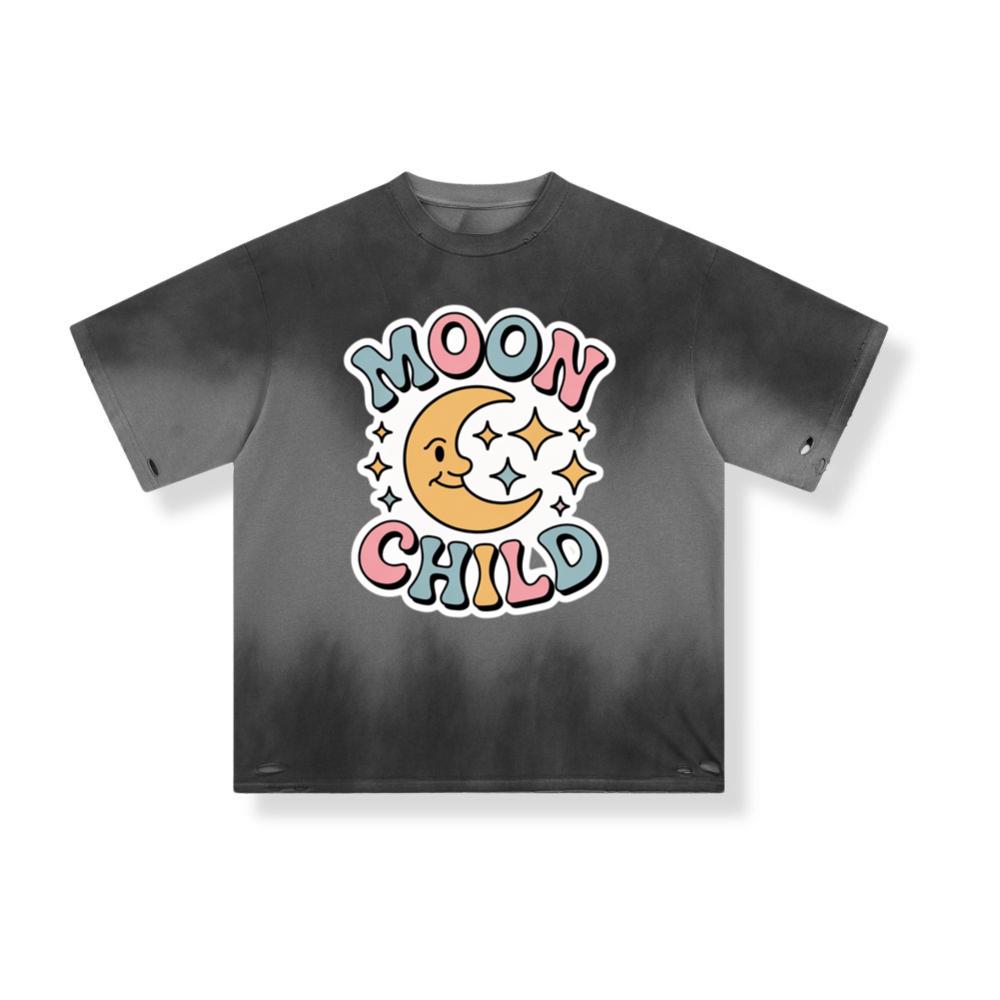 Moon Child Crescent Moon Retro Design for Dreamy and Free Spirits (2) T-Shirt