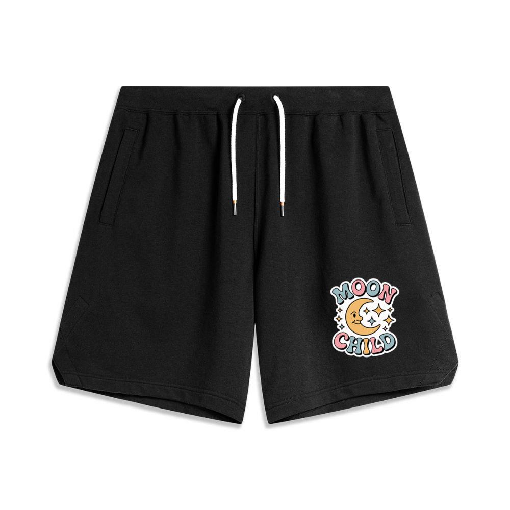 Moon Child Crescent Moon Retro Design for Dreamy and Free Spirits Men's Basketball Shorts