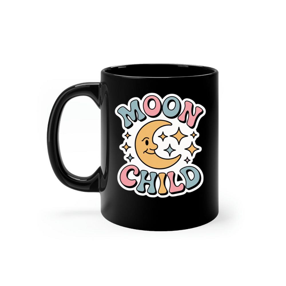 Moon Child Crescent Moon Retro Design for Dreamy and Free Spirits Mug