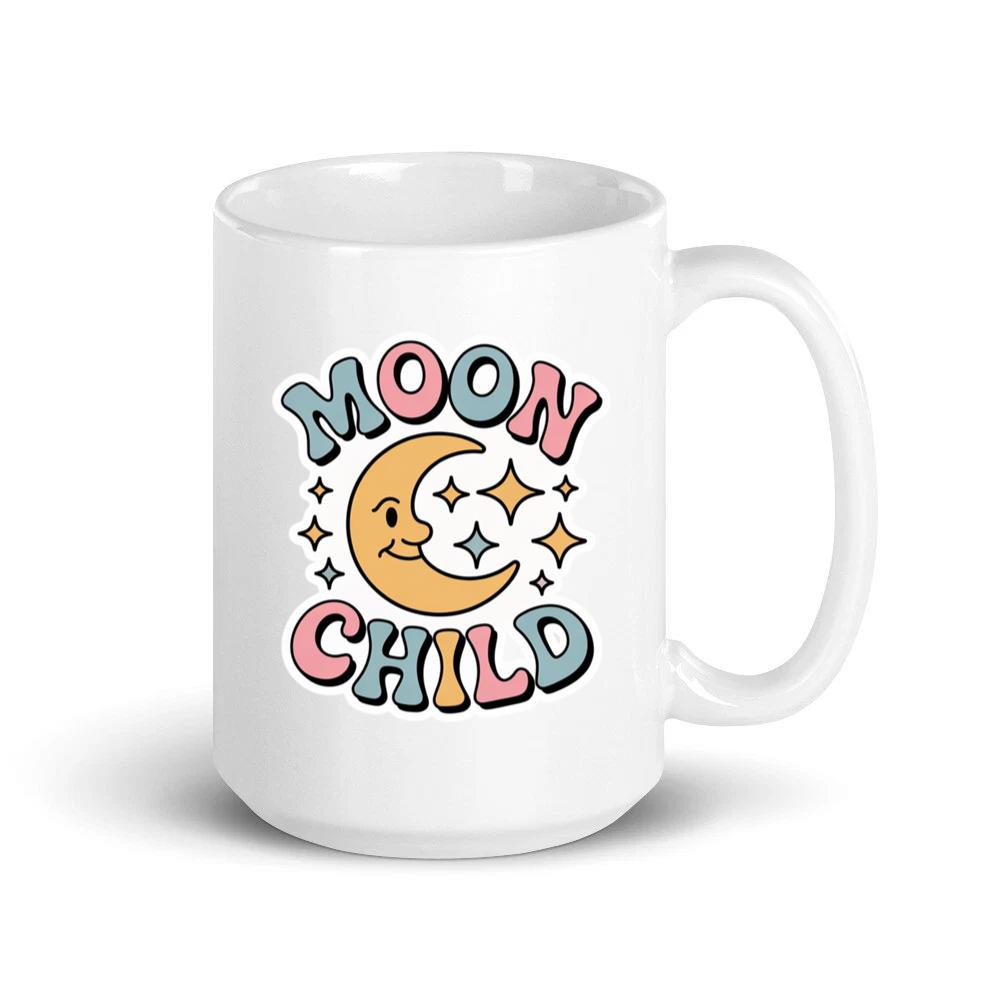 Moon Child Crescent Moon Retro Design for Dreamy and Free Spirits Mug