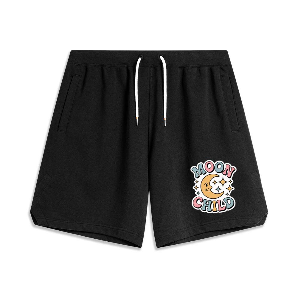 Moon Child Crescent Moon Retro Design for Dreamy and Free Spirits Shorts