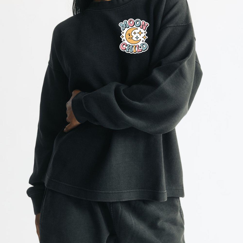 Moon Child Crescent Moon Retro Design for Dreamy and Free Spirits Sweatshirt