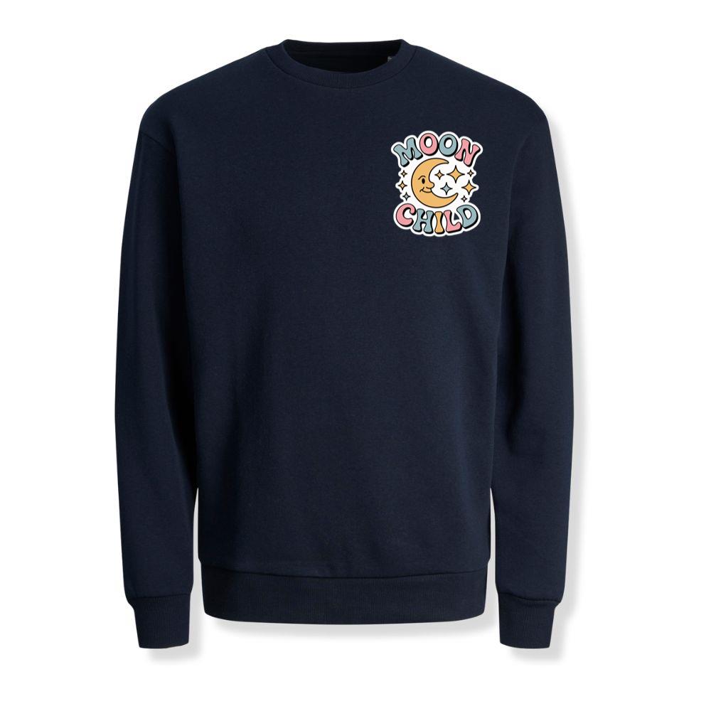 Moon Child Crescent Moon Retro Design for Dreamy and Free Spirits Sweatshirts - Image 2
