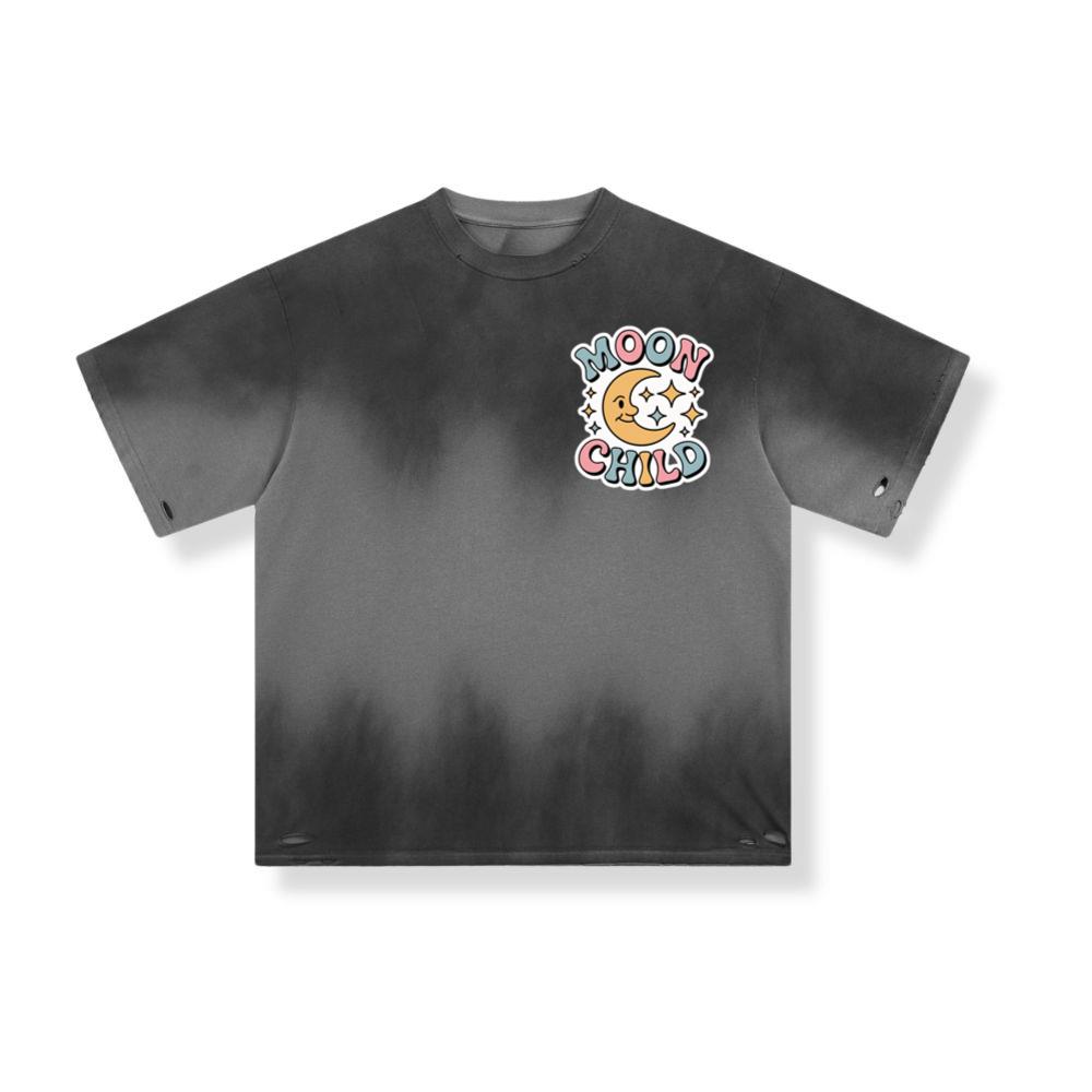 Moon Child Crescent Moon Retro Design for Dreamy and Free Spirits T-Shirt - Image 3