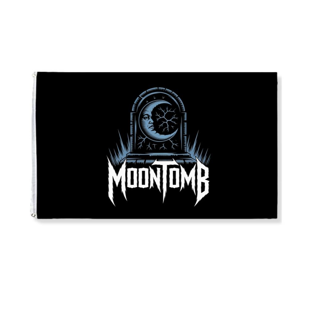 Moontomb Skull Grave Horror Graphic Flag