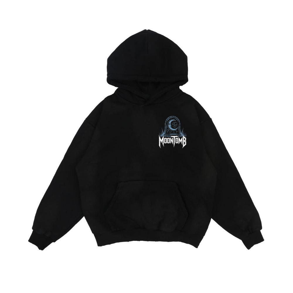 Moontomb Skull Grave Horror Graphic Hoodie