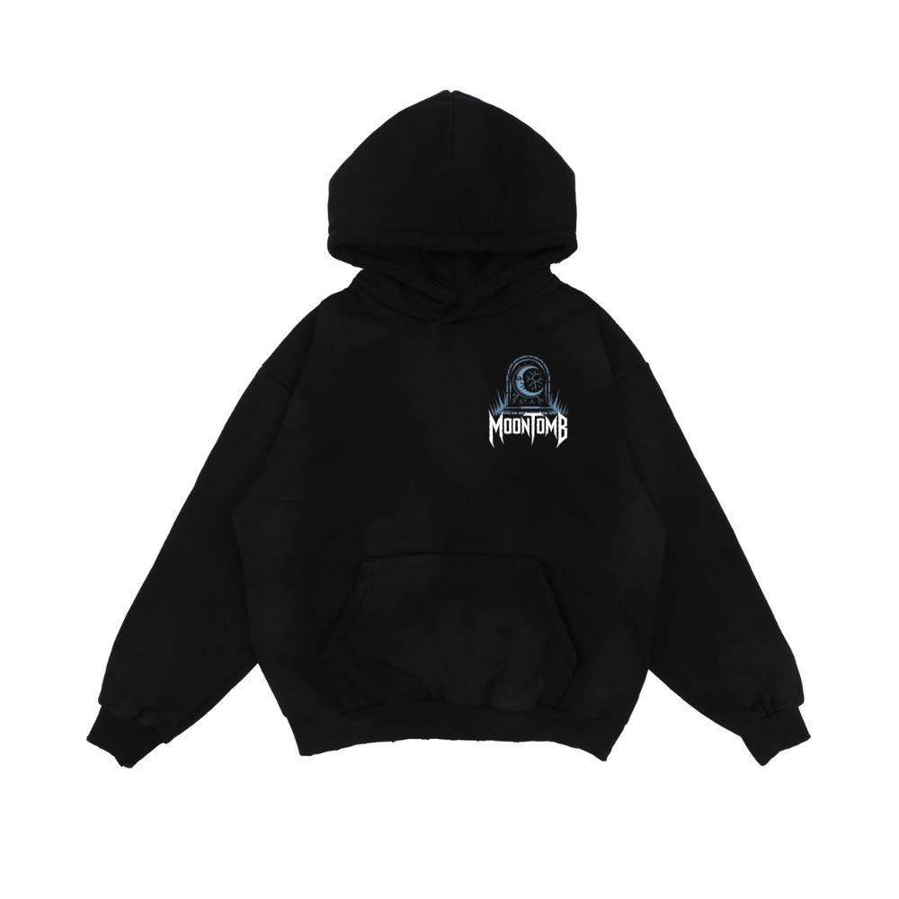 Moontomb Skull Grave Horror Graphic Hoodie