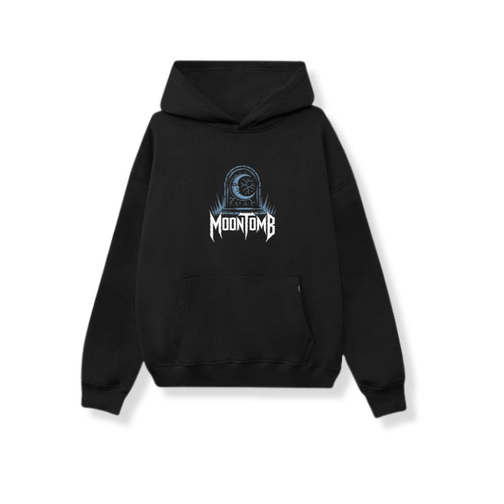Moontomb Skull Grave Horror Graphic Hoodie