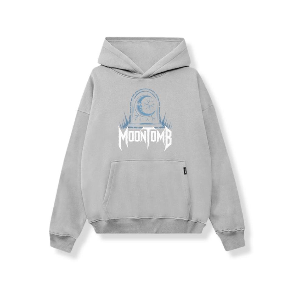 Moontomb Skull Grave Horror Graphic Hoodie - Image 3