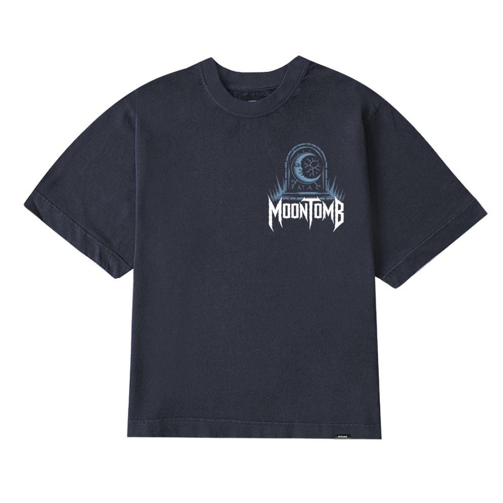 Moontomb Skull Grave Horror Graphic T-Shirt - Image 2