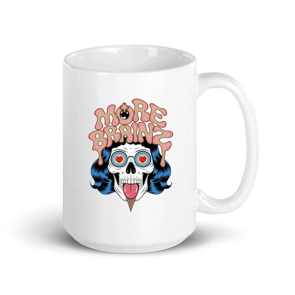 More Brains Zombie Head Cartoon Graphic Mug