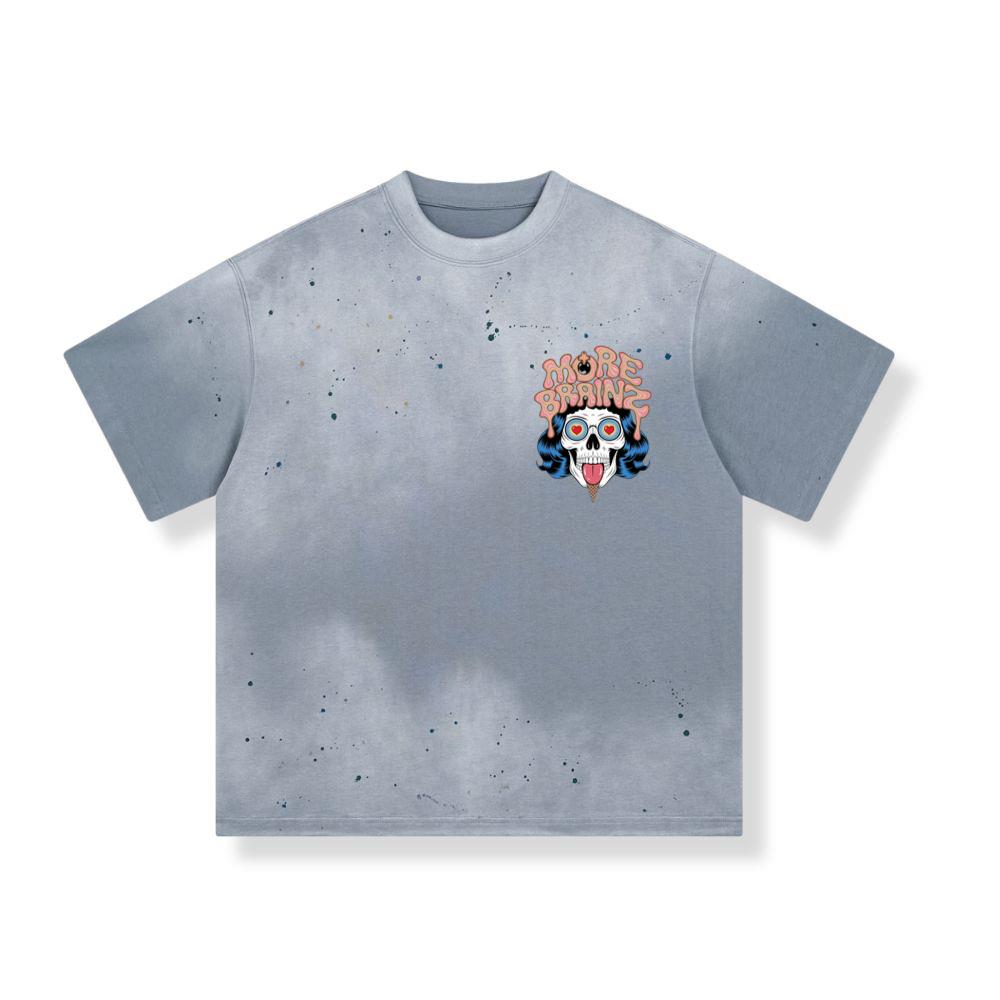 More Brains Zombie Head Cartoon Graphic T-Shirts