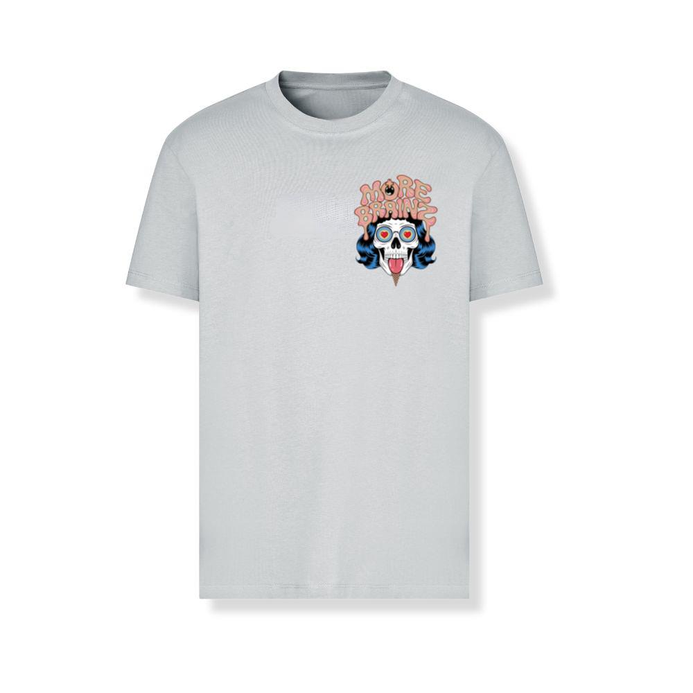 More Brains Zombie Head Cartoon Graphic T-Shirts