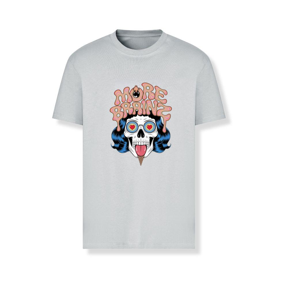 More Brains Zombie Head Cartoon Graphic T-Shirts - Image 4