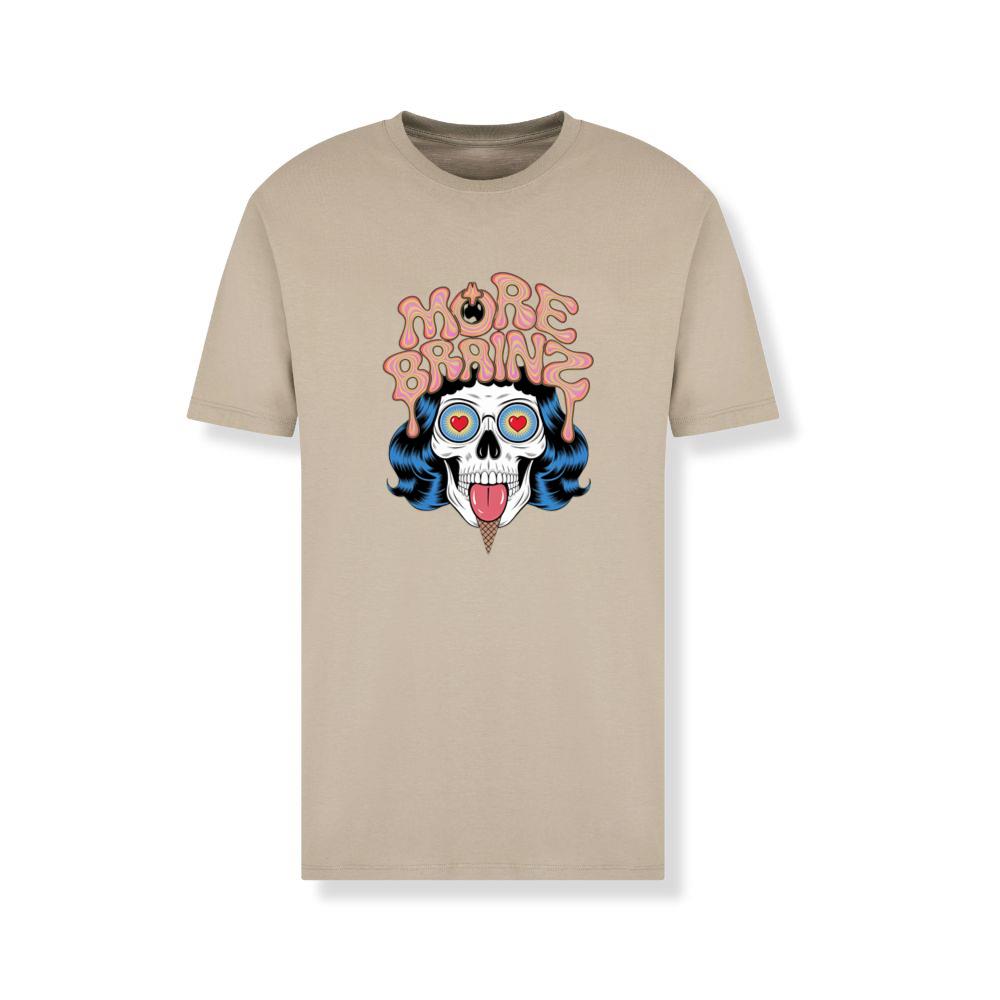 More Brains Zombie Head Cartoon Graphic T-Shirts - Image 3
