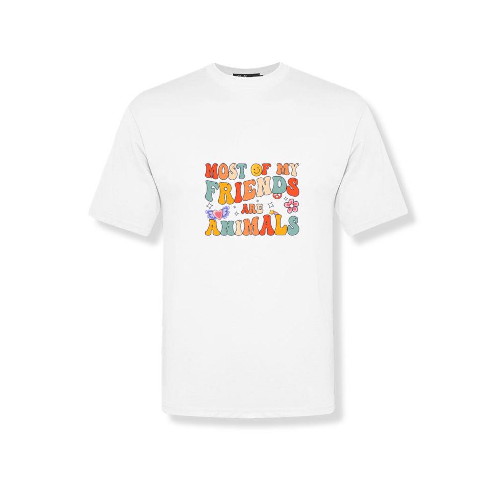 Most Of My Friends Are Animals, Funny Retro Groovy T-Shirts