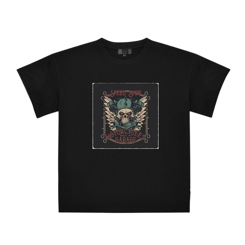 Motorcycle Garage Logo with Wrenches T-Shirts
