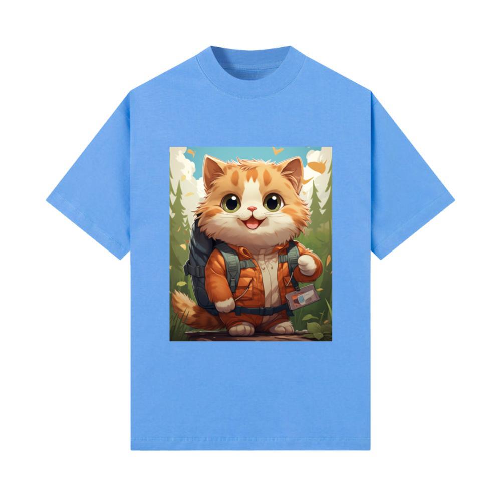 Mountain Hiker Backpacker Feline Animal Hiking Cat_1 T-Shirt