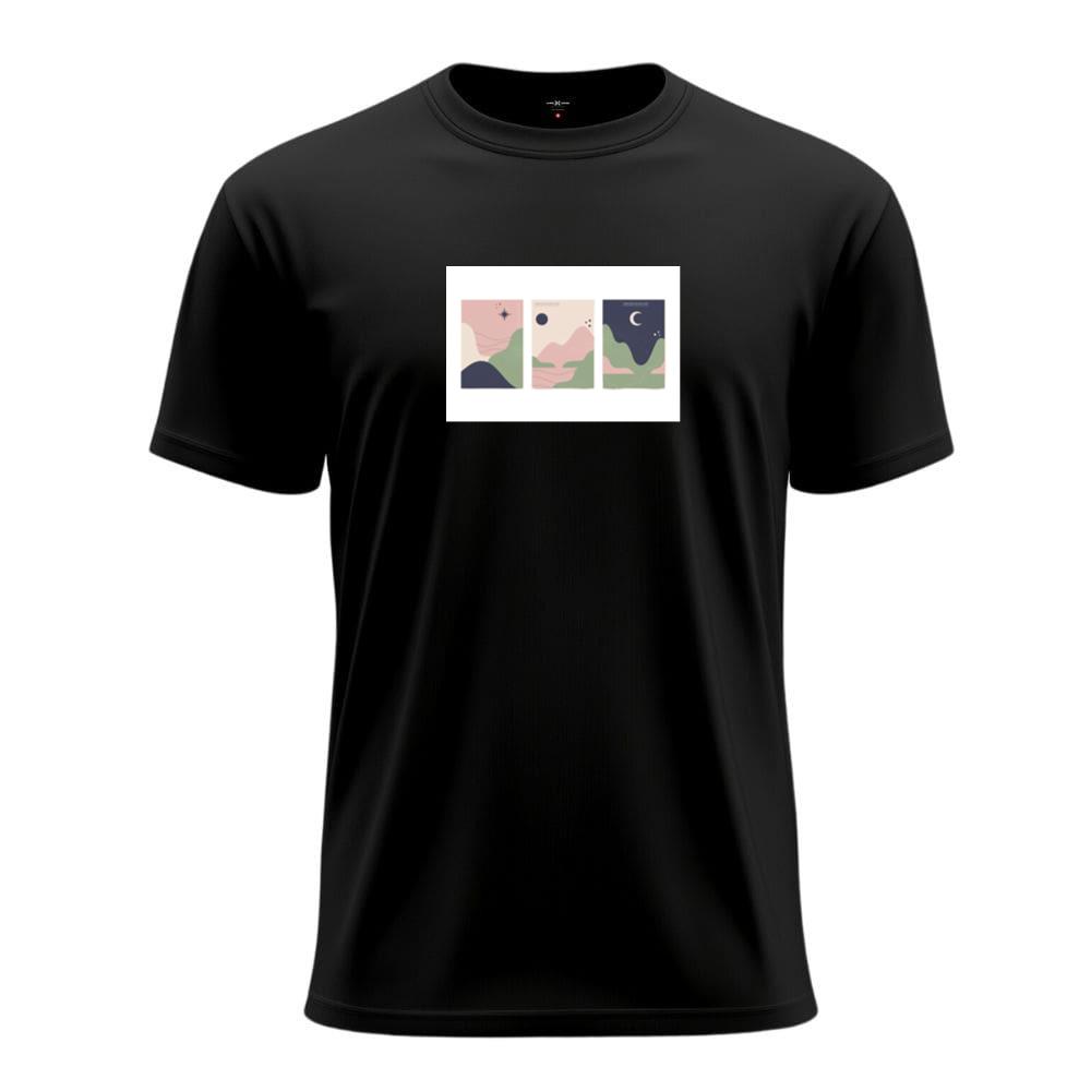 Mountain, Moon, and Star Triptych T-Shirts