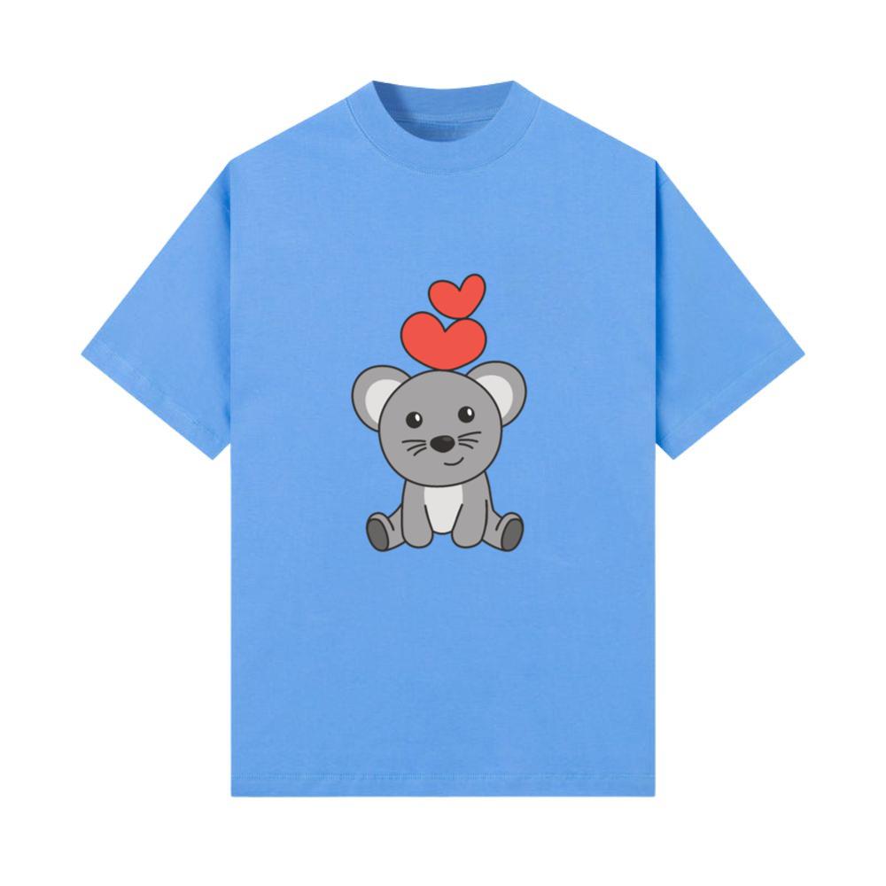 Mouse For Valentine's Day Cute Animals With Hearts T-Shirt