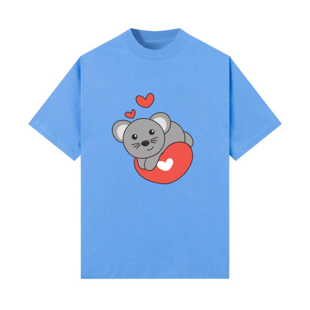 Mouse For Valentine's Day Cute Animals With Hearts_1 T-Shirt