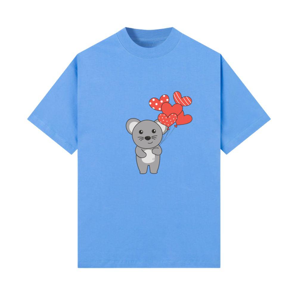 Mouse For Valentine's Day Cute Animals With Hearts_2 T-Shirt