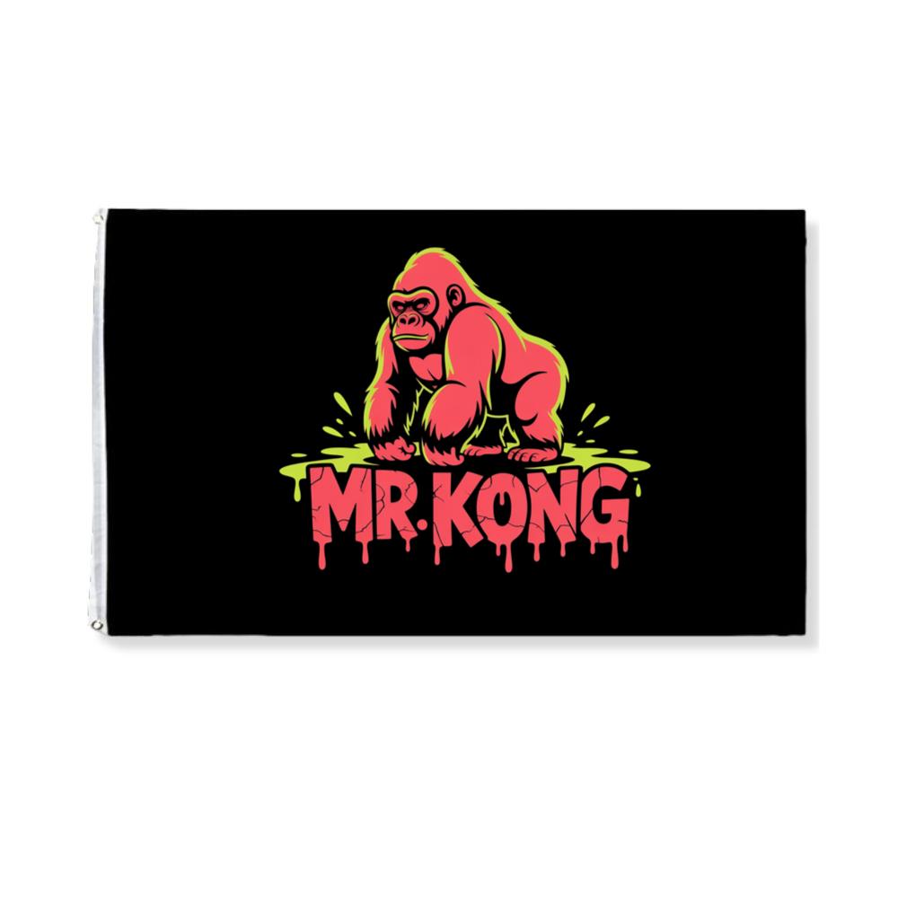 Mr Kong Retro Gorilla Cartoon Design Flat