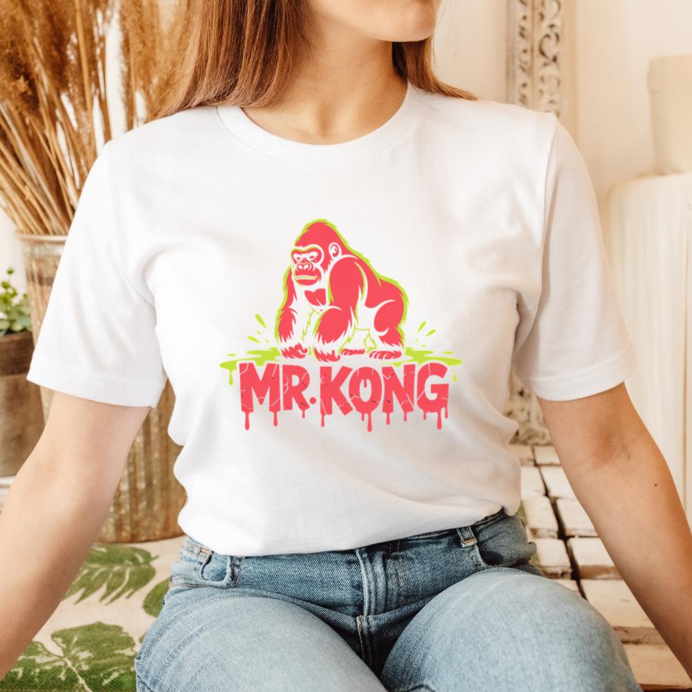 Mr Kong Retro Gorilla Cartoon Design T-Shirt