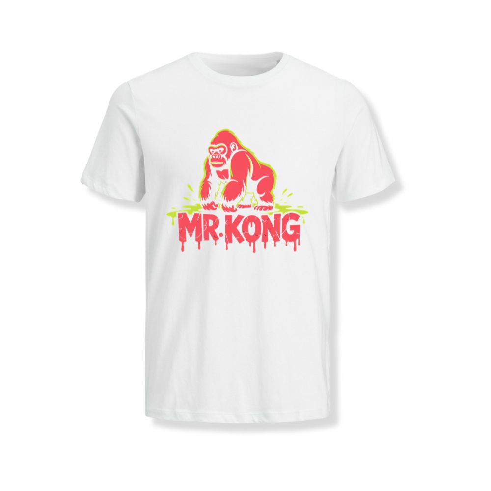 Mr Kong Retro Gorilla Cartoon Design T-Shirts