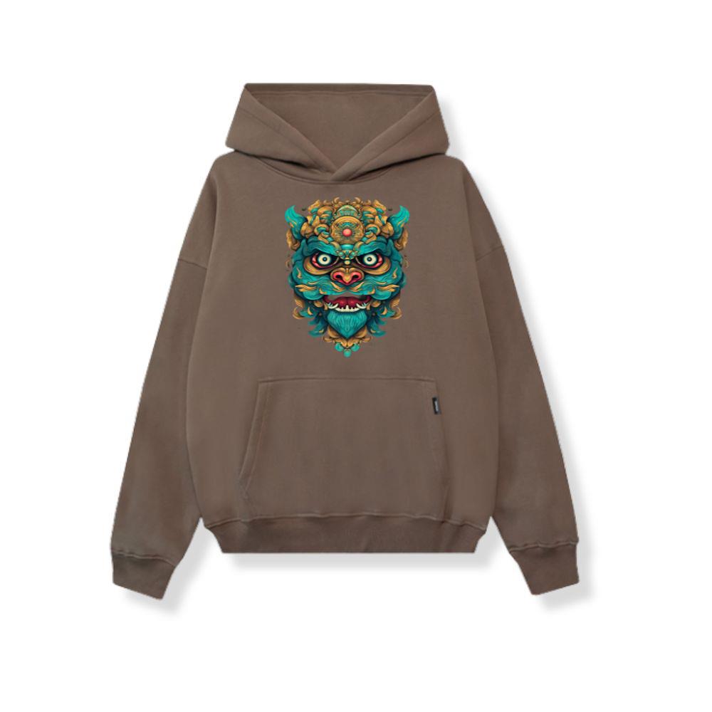 Mythical Dragon Face Asian Japanese Sea Waves Hoodies