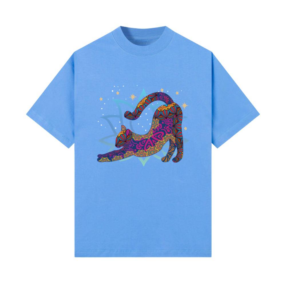 Namaste Animal Meditation Mandala Cat Yoga T-Shirt
