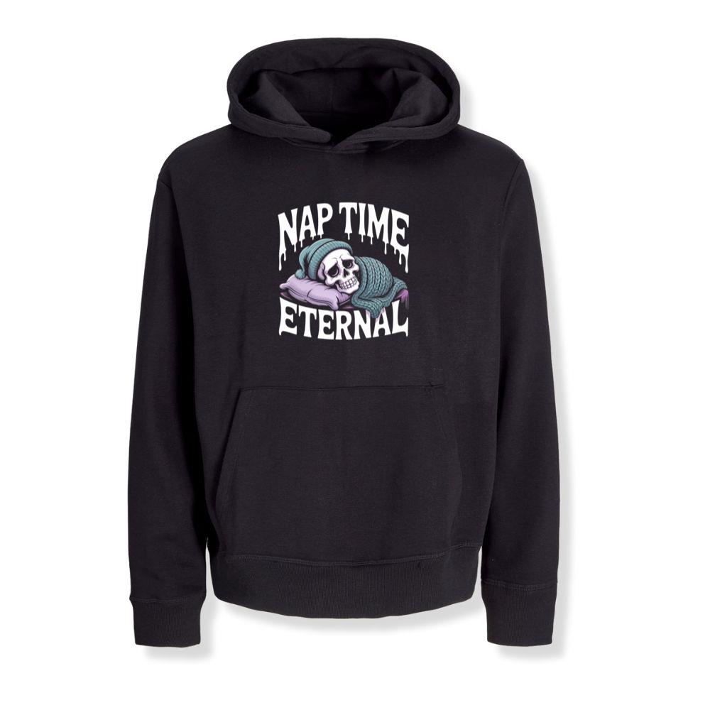 Nap Time Eternal Skeleton Sleeping Retro Design Hoodies