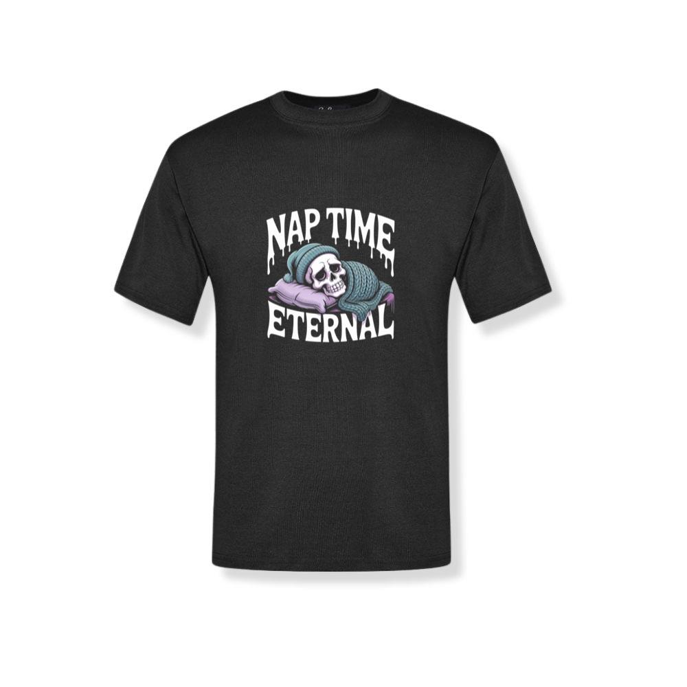 Nap Time Eternal Skeleton Sleeping Retro Design T-Shirt