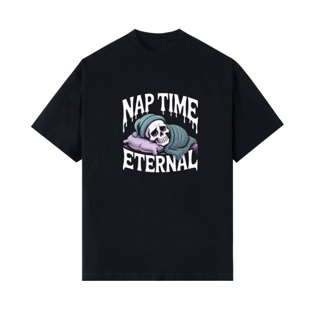 Nap Time Eternal Skeleton Sleeping Retro Design T-Shirts