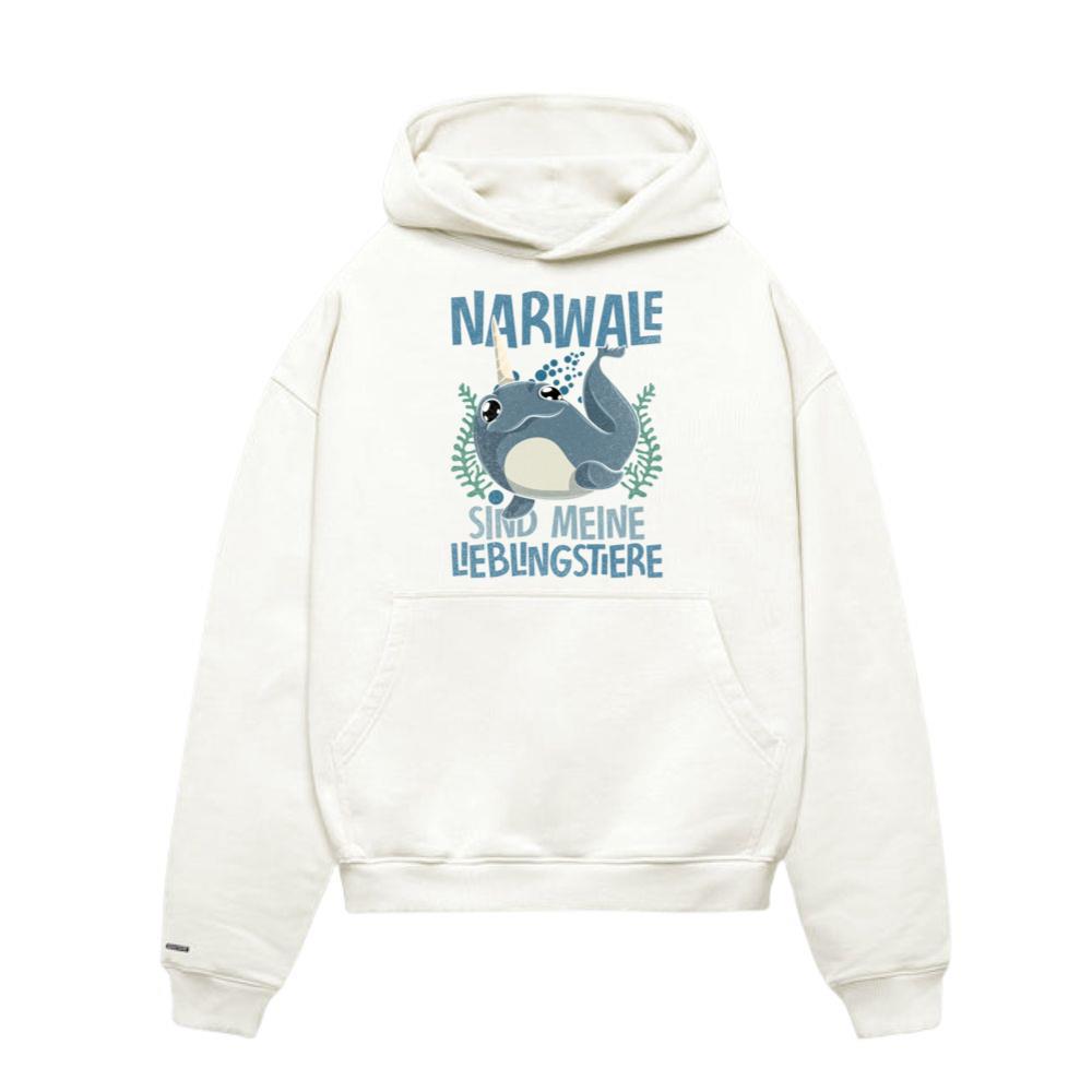 Narwhals are my favorite animals Ocean Narwhal Hoodies