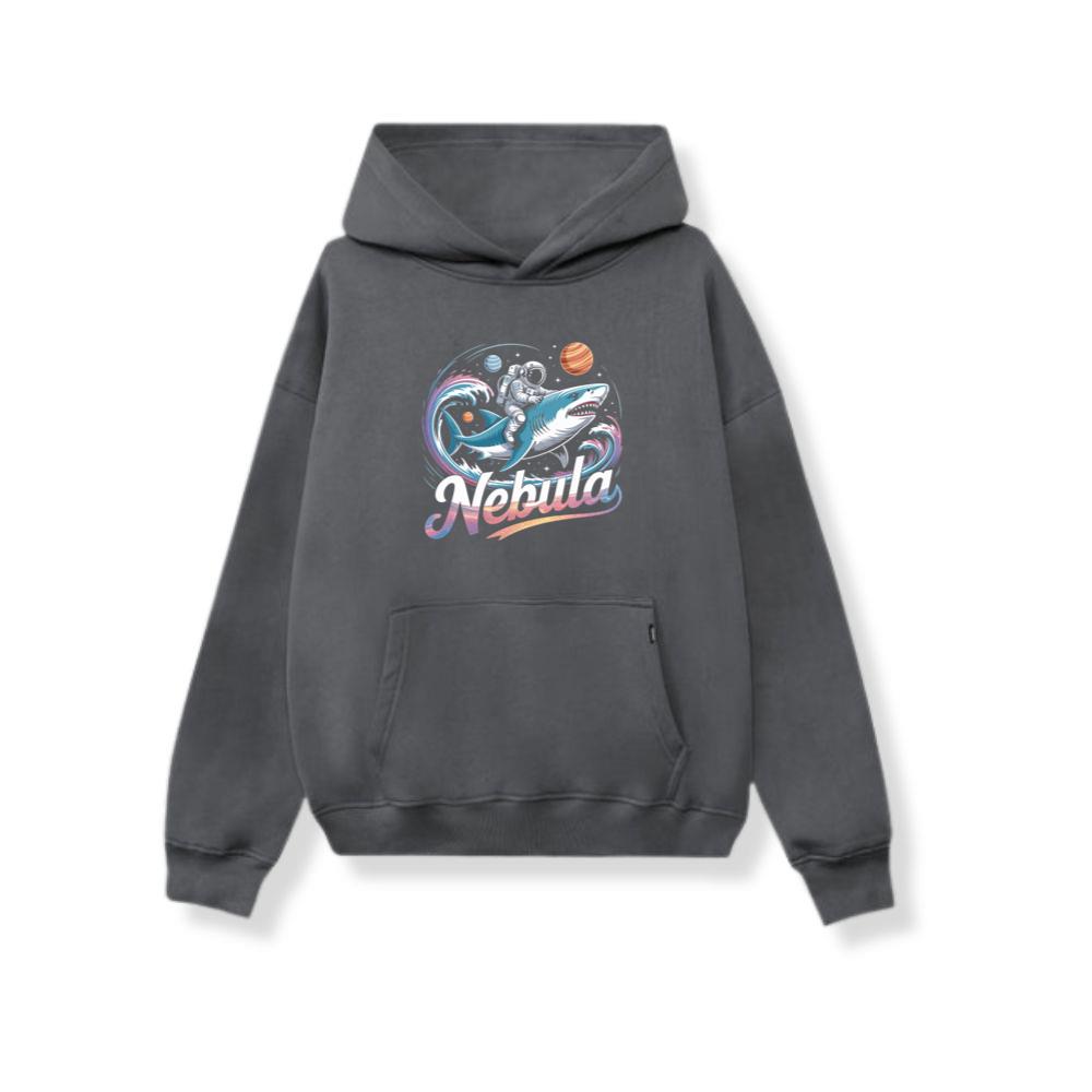 Nebula Astronaut Shark Space Graphic Hoodie - Image 2