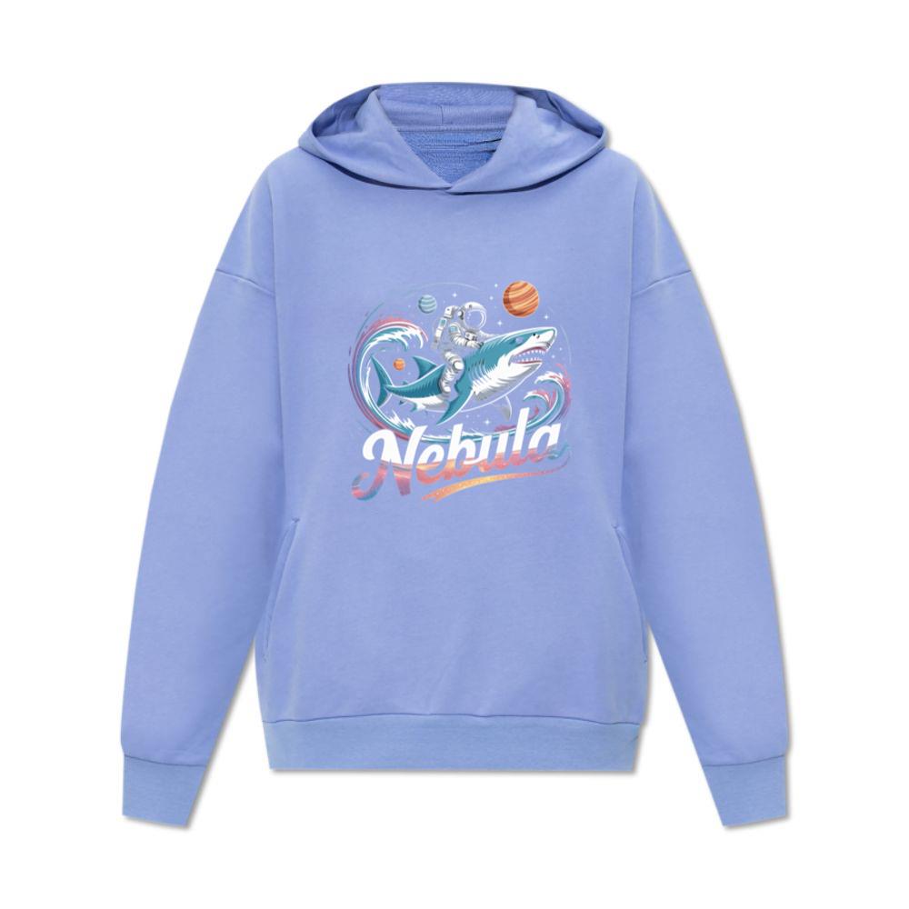 Nebula Astronaut Shark Space Graphic Hoodie