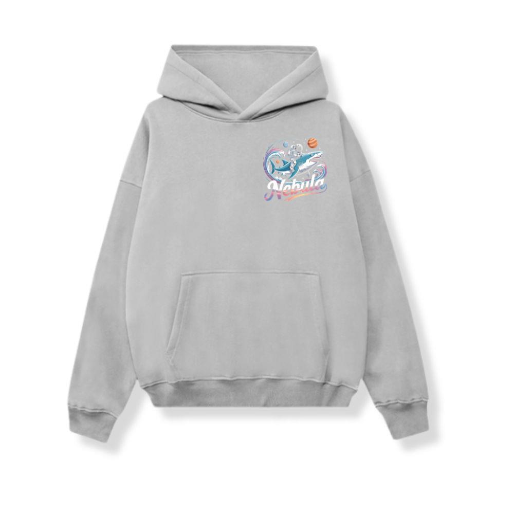 Nebula Astronaut Shark Space Graphic Hoodie