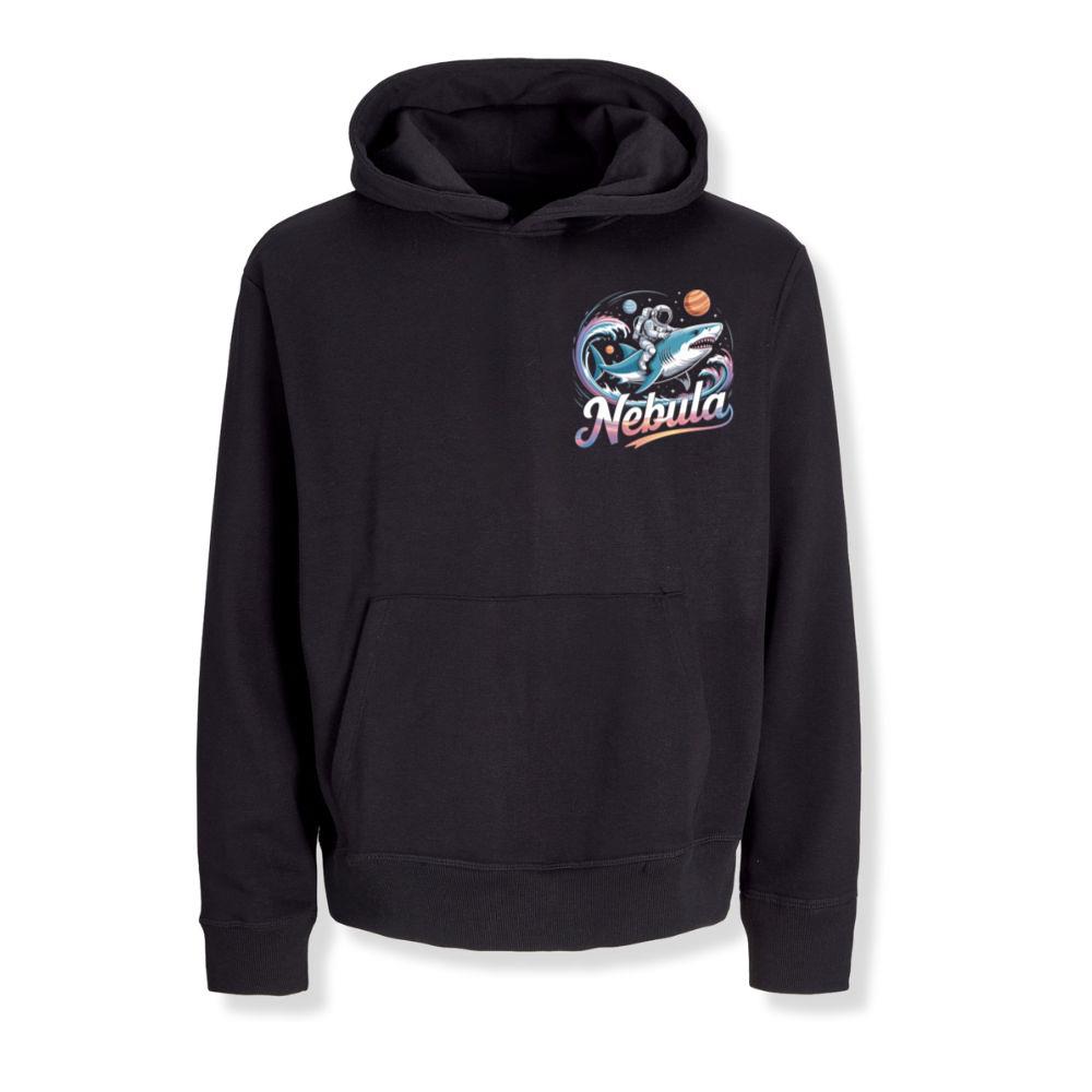 Nebula Astronaut Shark Space Graphic Hoodie