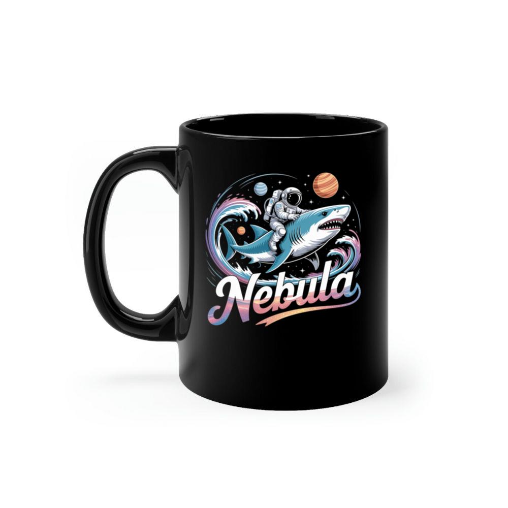 Nebula Astronaut Shark Space Graphic Mug