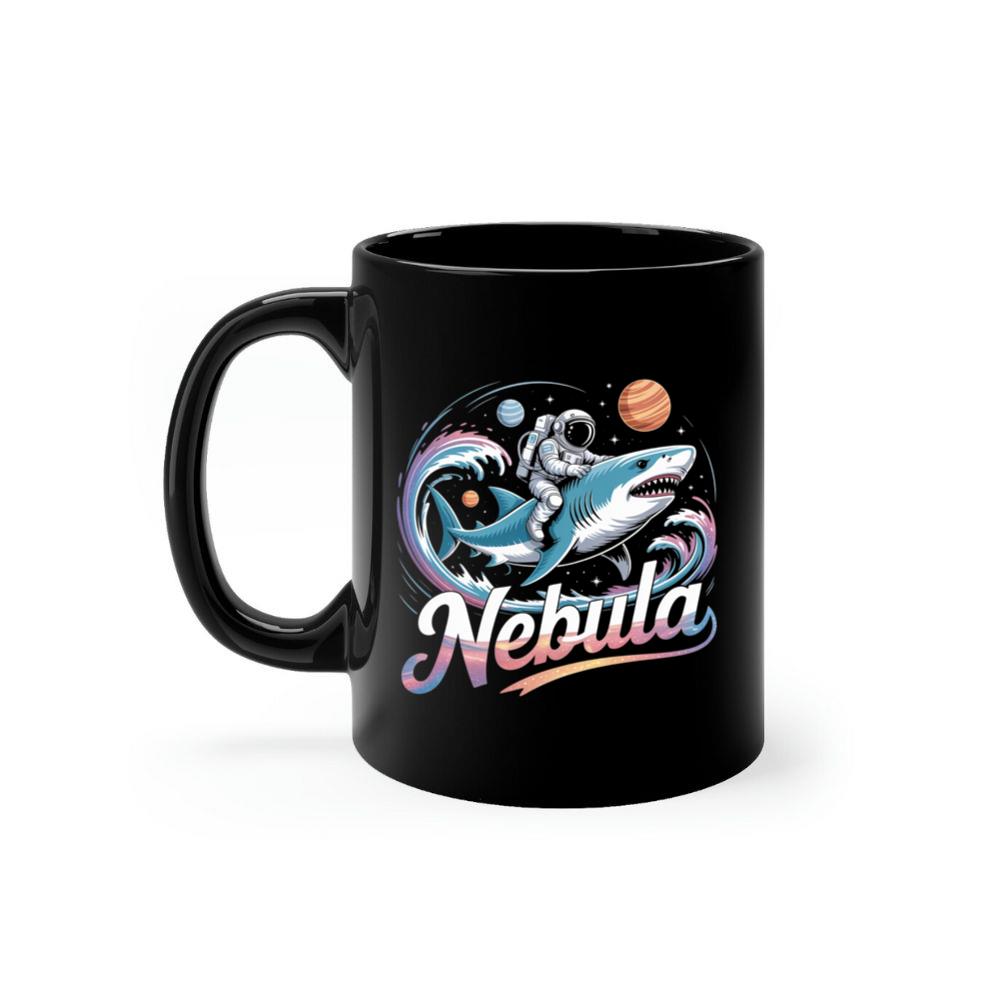 Nebula Astronaut Shark Space Graphic Mug
