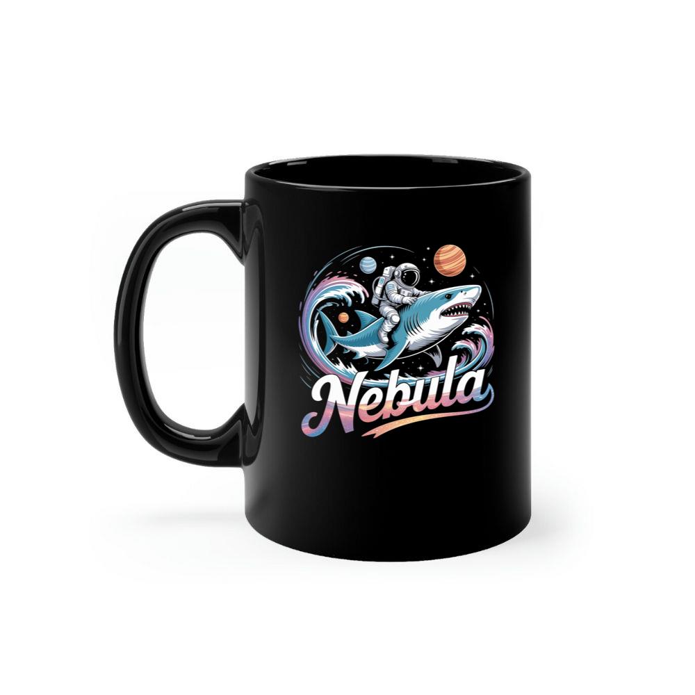 Nebula Astronaut Shark Space Graphic Mug