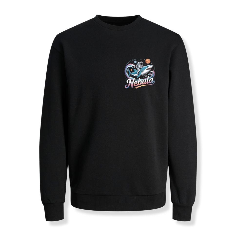 Nebula Astronaut Shark Space Graphic Sweatshirt