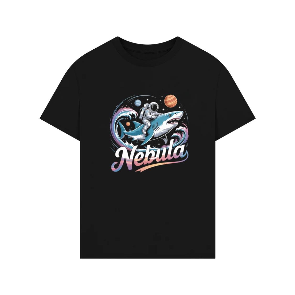 Nebula Astronaut Shark Space Graphic T-Shirt